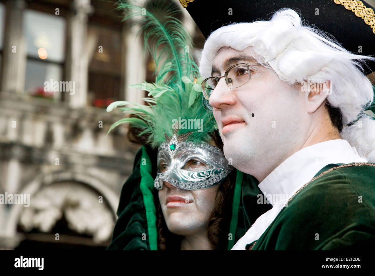 Il Carnevale di Venezia partecipante Foto Stock