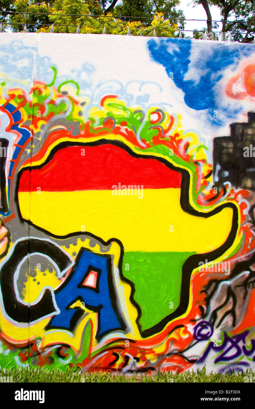 Africa Graffiti, Tanzania Foto Stock