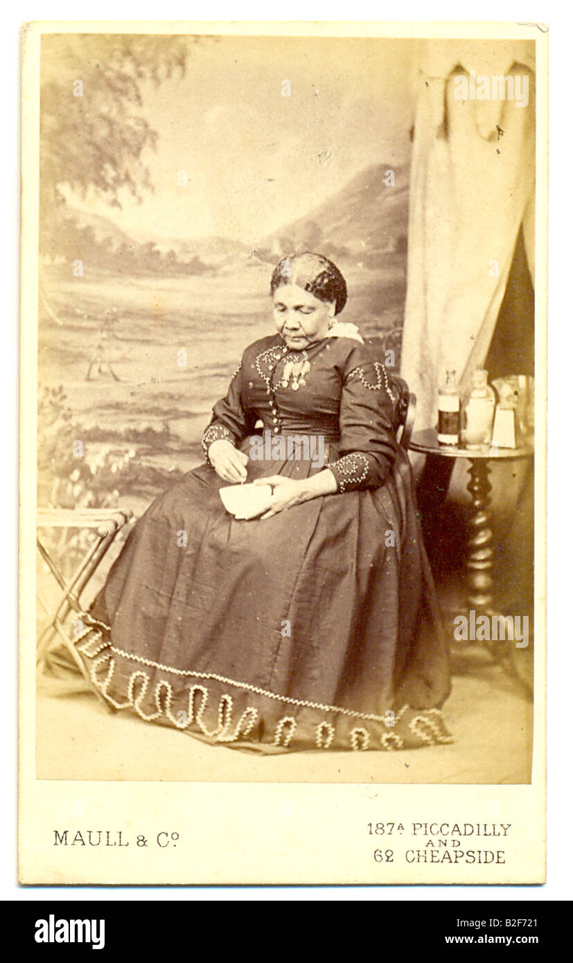 Victorian carte-de-visite fotografia di Mary Seacole Foto Stock