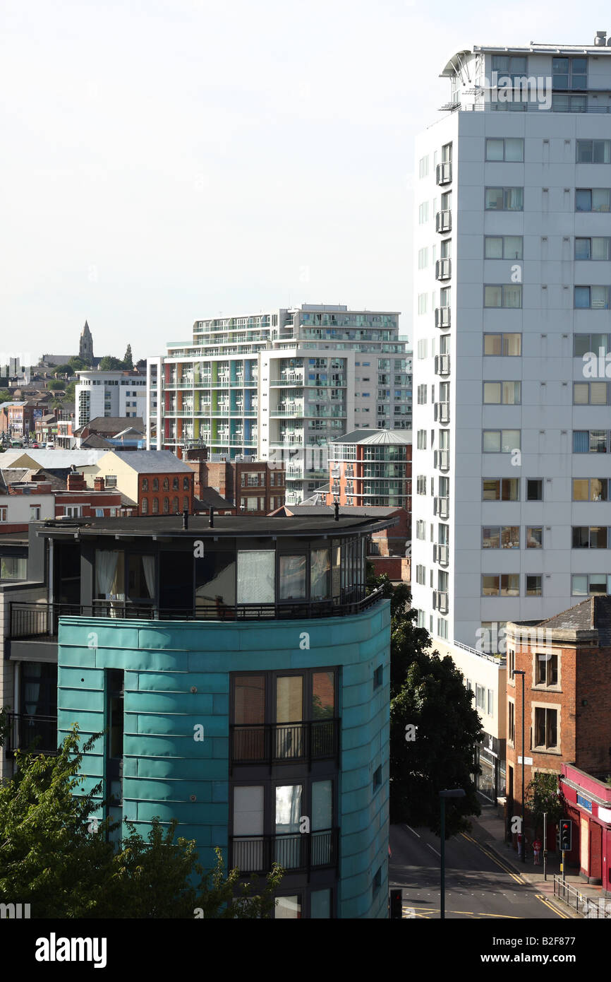 Nottingham City Centre skyline. Nottingham, Inghilterra, Regno Unito Foto Stock