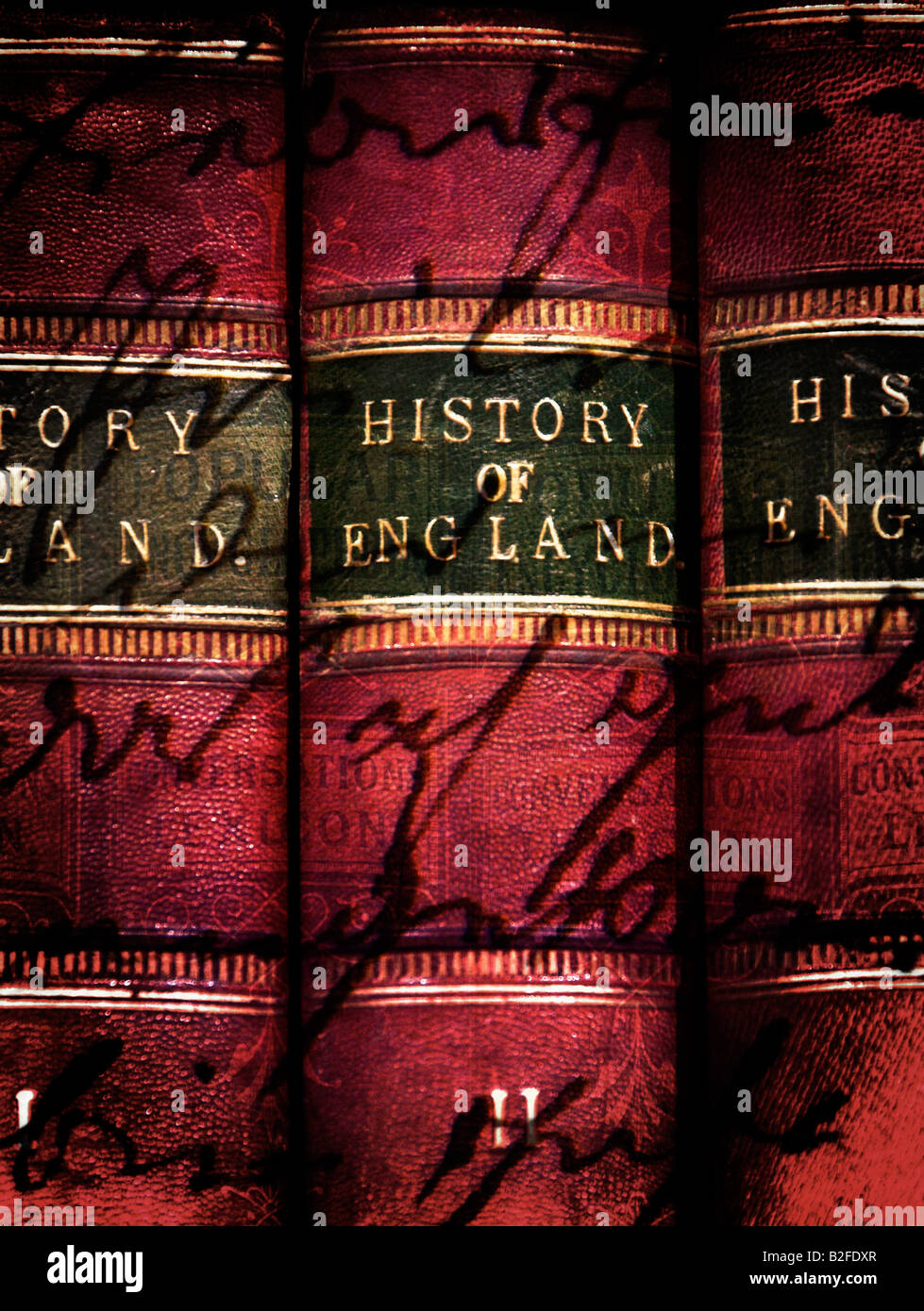 Vecchi Libri Vintage Storia dell'Inghilterra 3 volumi Foto Stock