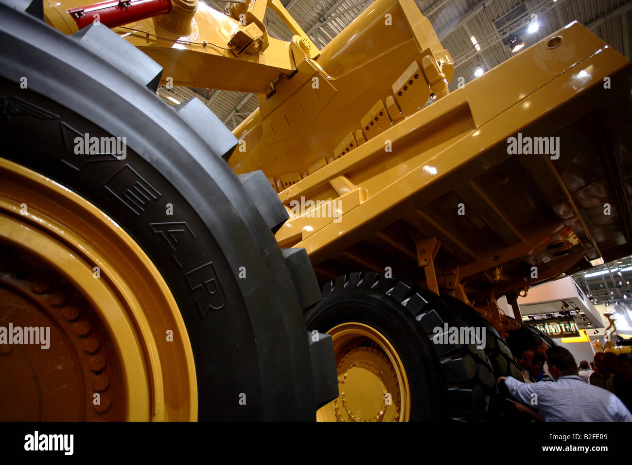 Macchinari pesanti costruzione presso la Fiera BAUMA a Monaco di Baviera, Germania Foto Stock