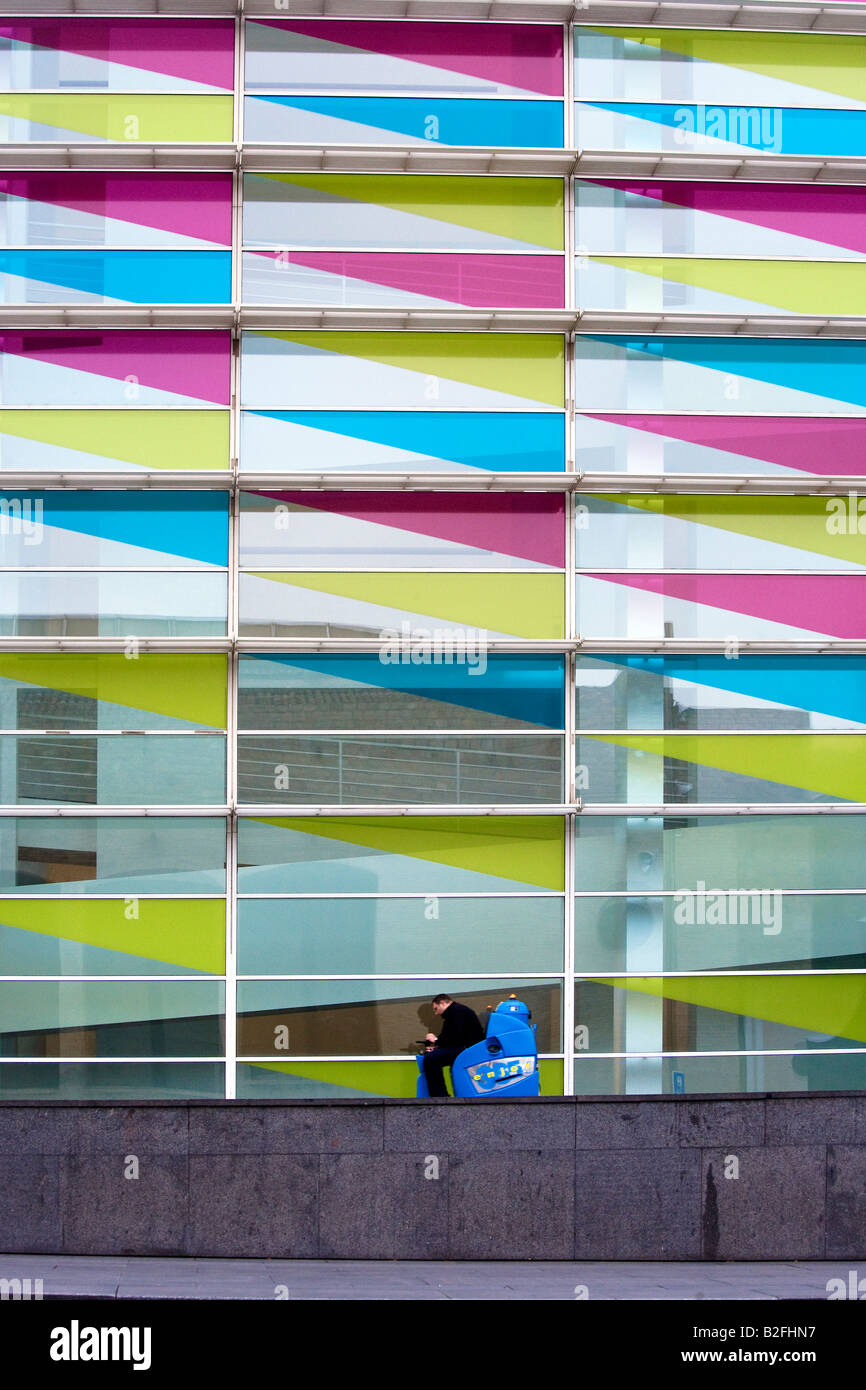 Museo di Arte Contemporanea di Barcellona Spagna progettato da Richard Meier Partners Foto Stock