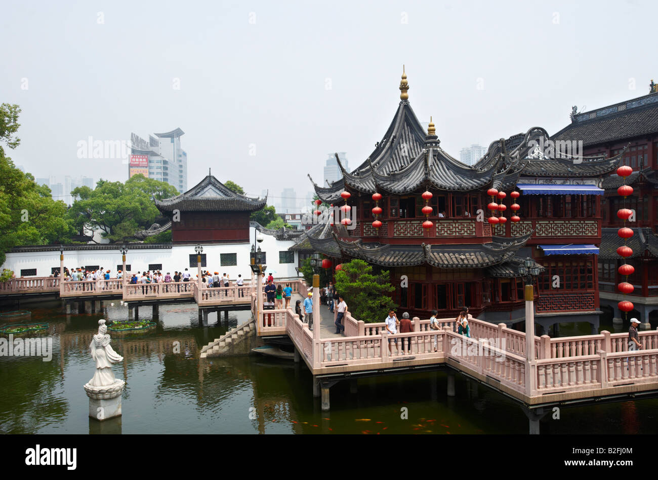 Il Giardino Yu Yuan cinese di Shanghai Foto Stock