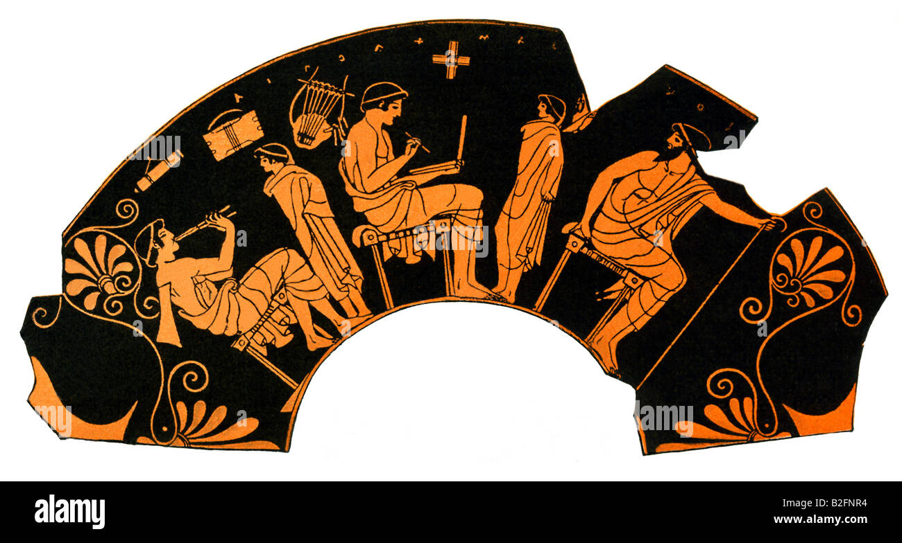 Greco Scuola lezione 1 Foto Stock