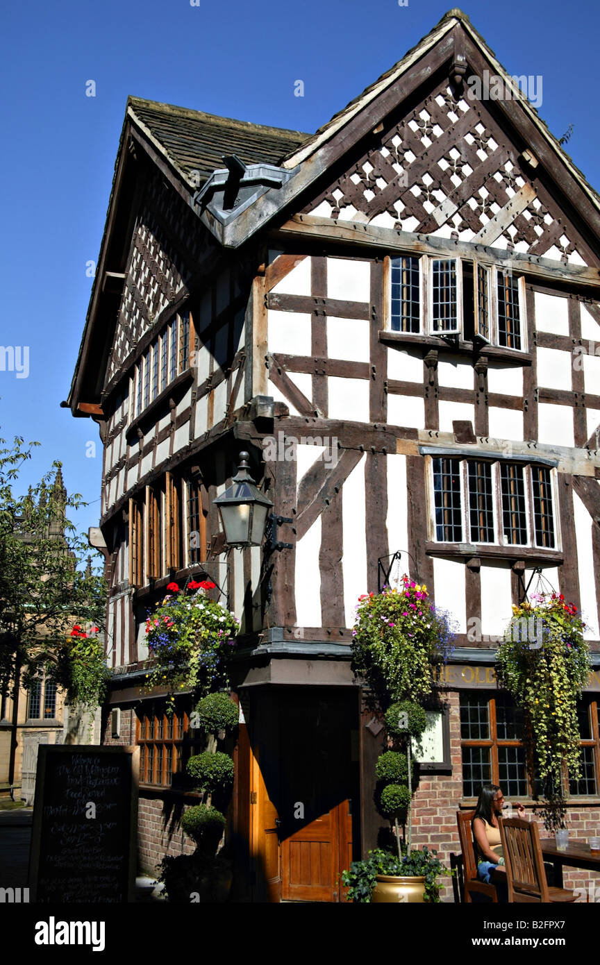 Il vecchio Wellington Inn, Shambles Square, Manchester, Foto Stock