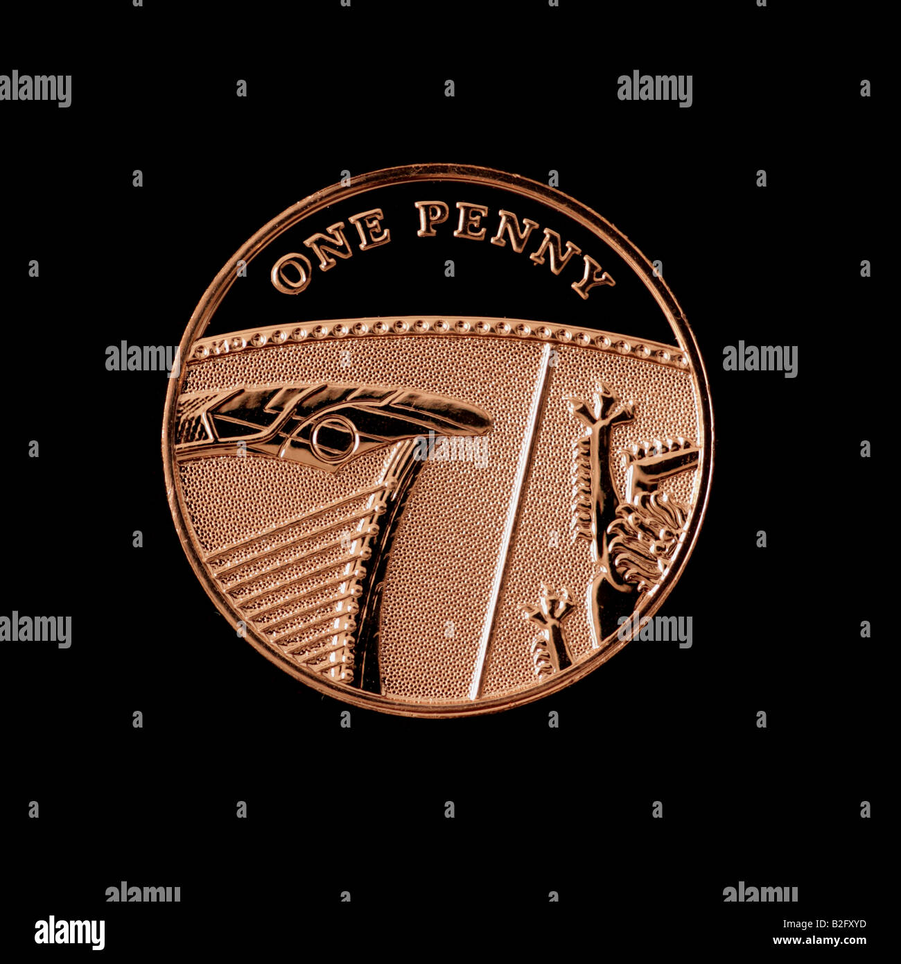 'Royal scudo di armi: 1 penny" Foto Stock