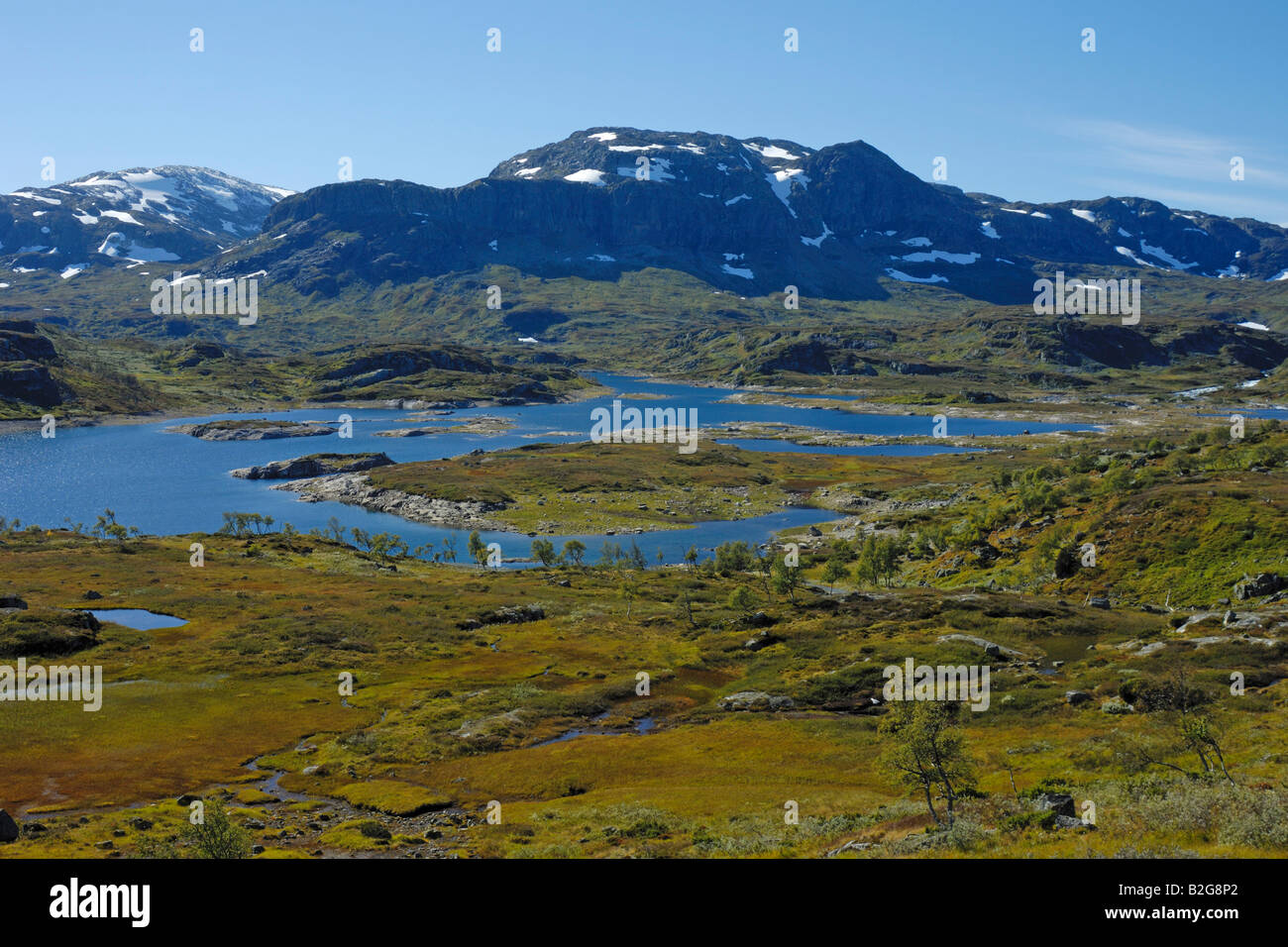 Il lago di vedere haukeliseter telemark Norvegia norwegen nordeuropa Europa del nord europa Foto Stock
