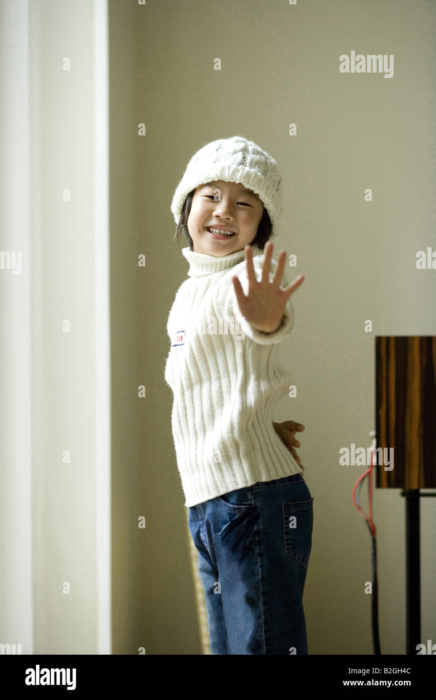 Ritratto di una ragazza sorridente Foto Stock