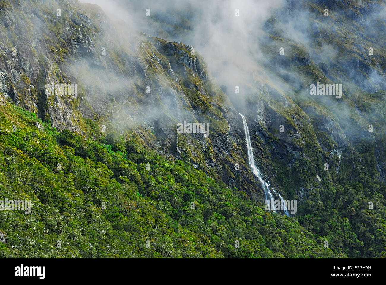 Earland falls routeburn via nuova zelanda humboldt montagne Monte aspiranti np parco nazionale di cascata Foto Stock