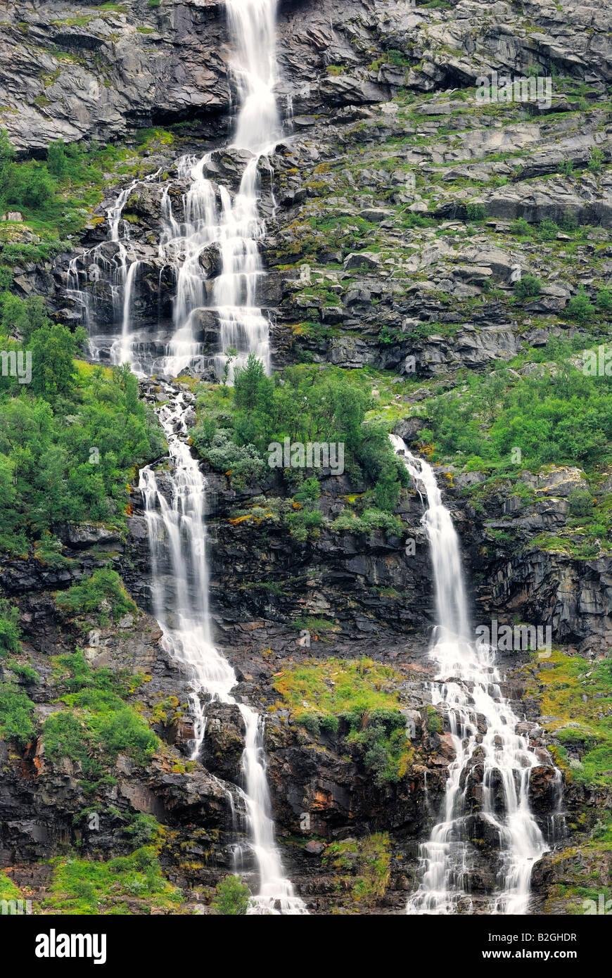 Cascata cascata stora sjoefallet np lapponia laponiea scandinavia Foto Stock