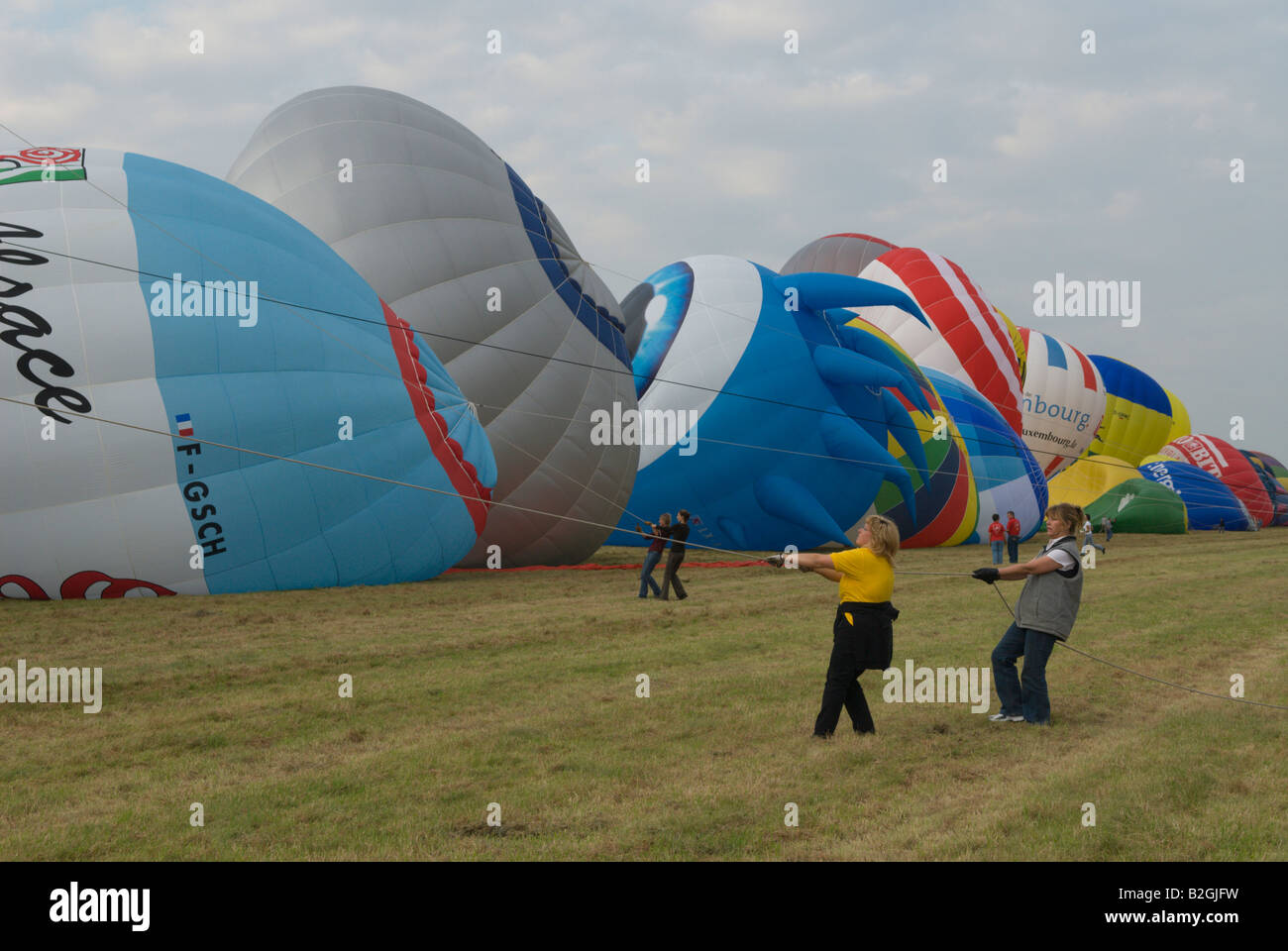 I palloni ad aria calda sport gonfiato festival di massa Foto Stock
