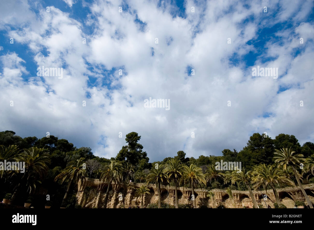 Park Guell Barcellona Foto Stock