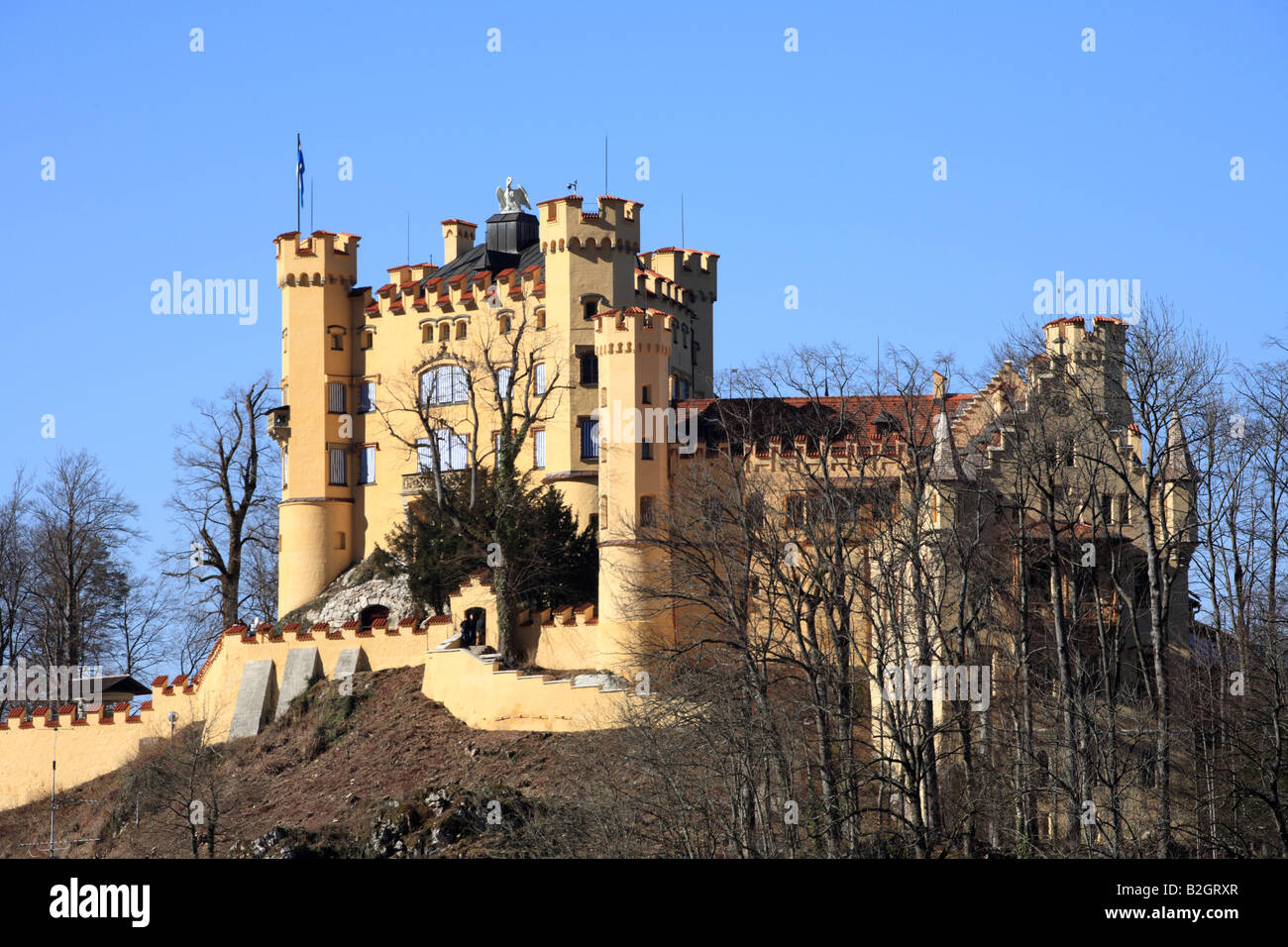 Il Castello di Hohenschwangau, Baviera, Germania. Foto Stock