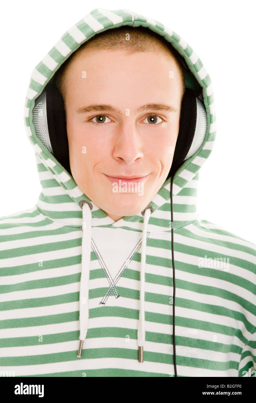 Homeboy cool incappucciati rapper ponticello musica rap hip hop musica musicista ritratto della cultura giovanile Foto Stock