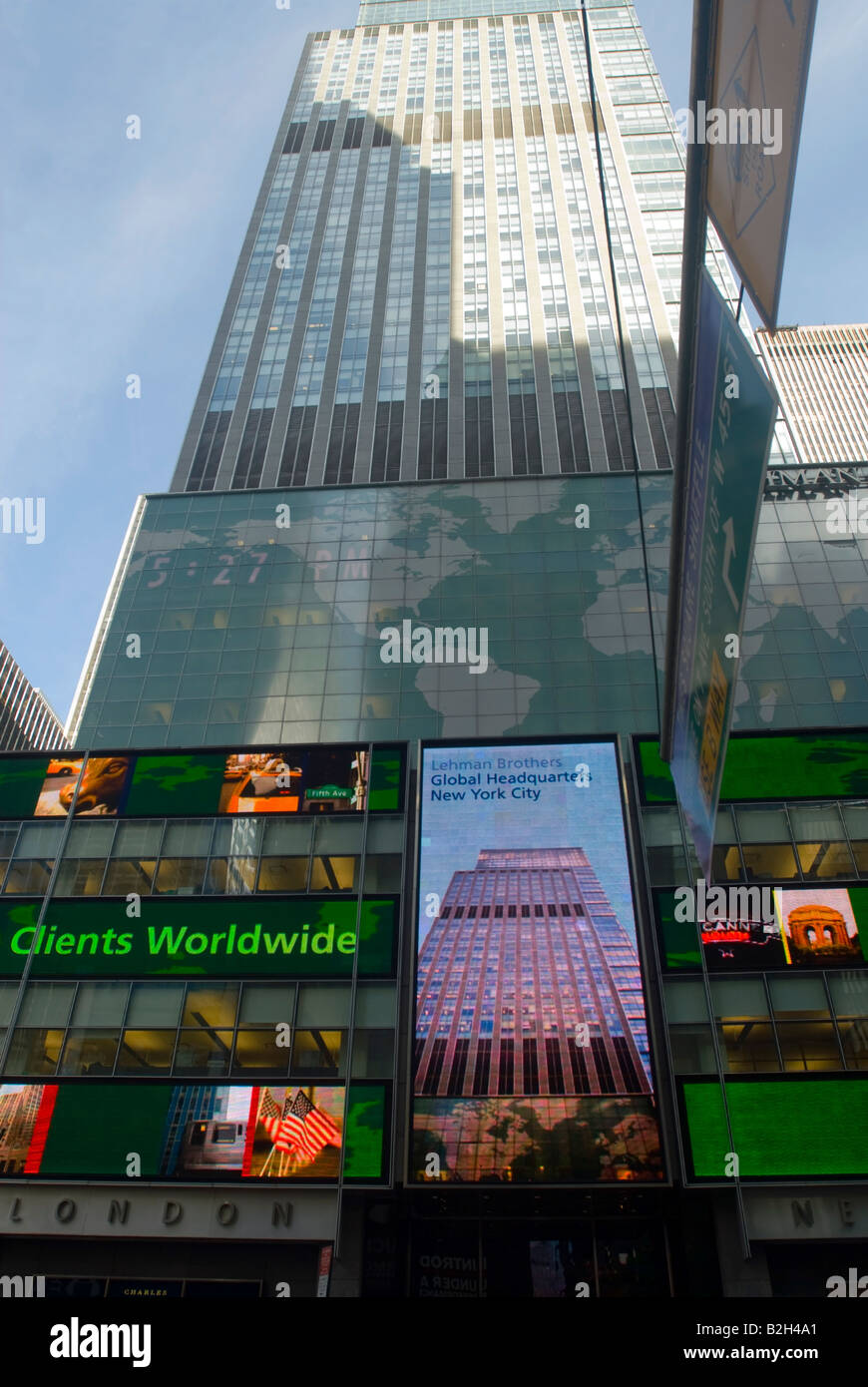 Il midtown Manhattan uffici della Lehman Brothers società di intermediazione in New York Foto Stock