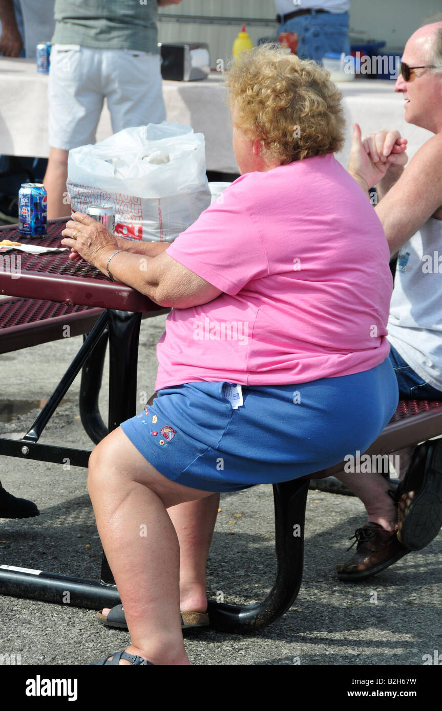 Grassi obesi donna adulta Foto Stock