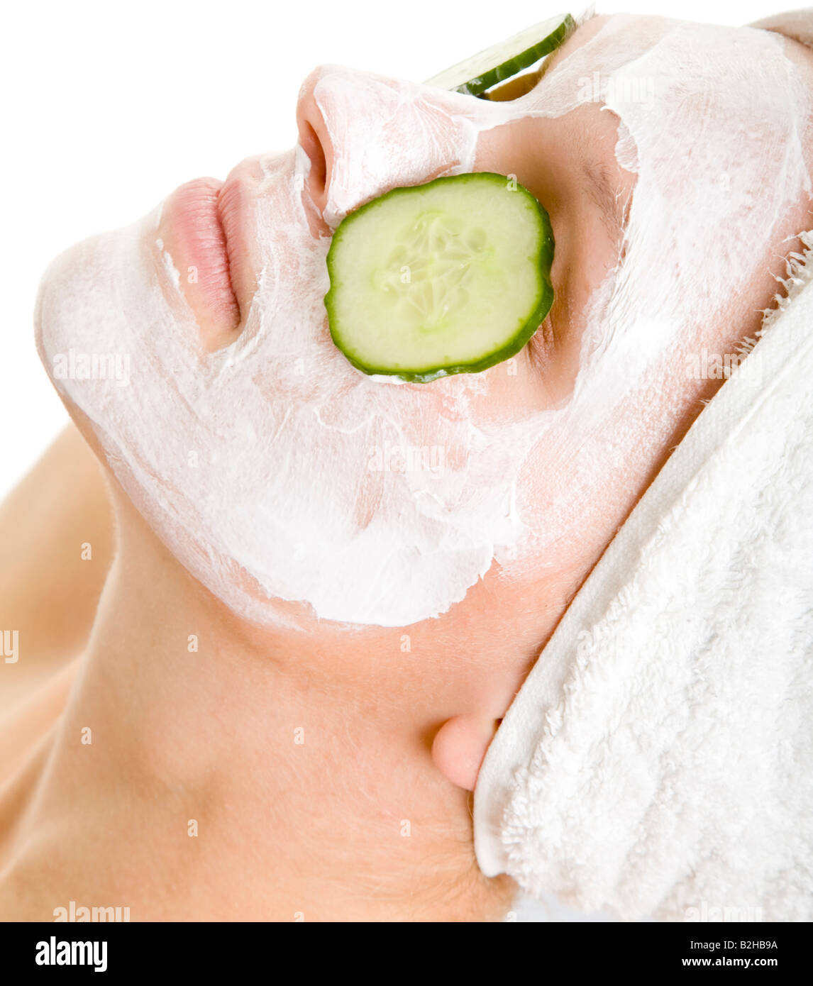 I cetrioli la maschera per il viso face pack trattamento cosmetico maschera  viso cura del viso cura della pelle del viso bellezza benessere cura del  corpo della donna Foto stock - Alamy