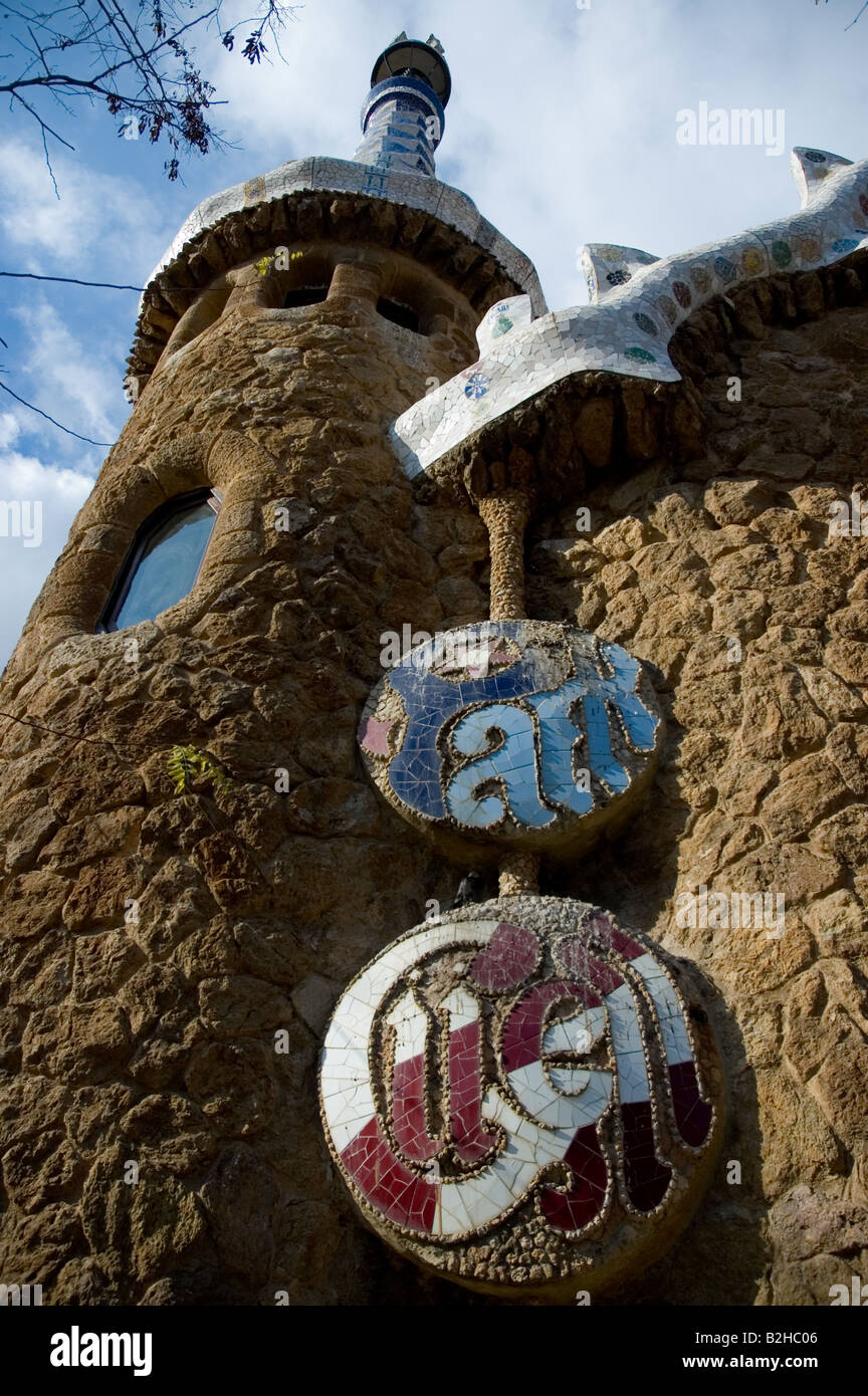 Park Guell Barcellona Spagna Foto Stock