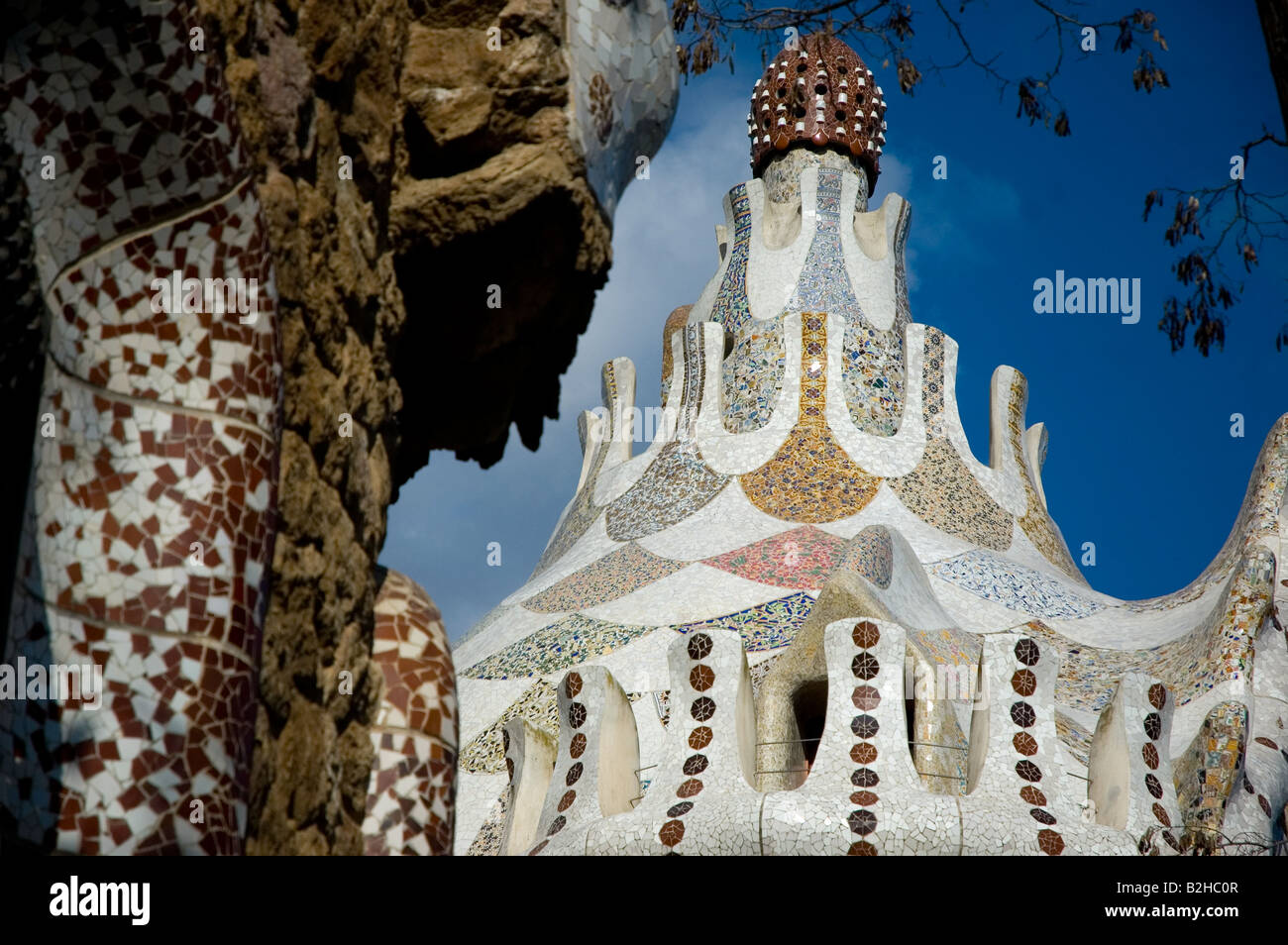 Park Guell Barcellona Spagna Foto Stock