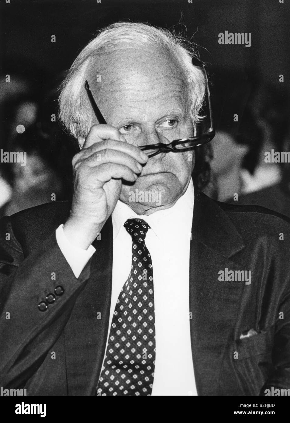 Weizsäcker, Carl Friedrich von, 28.6.1912 - 28.4.2007, scienziato tedesco (fisica) e filosofo, ritratto, Deutscher Evangelischer Kirchentag, 1985, Foto Stock