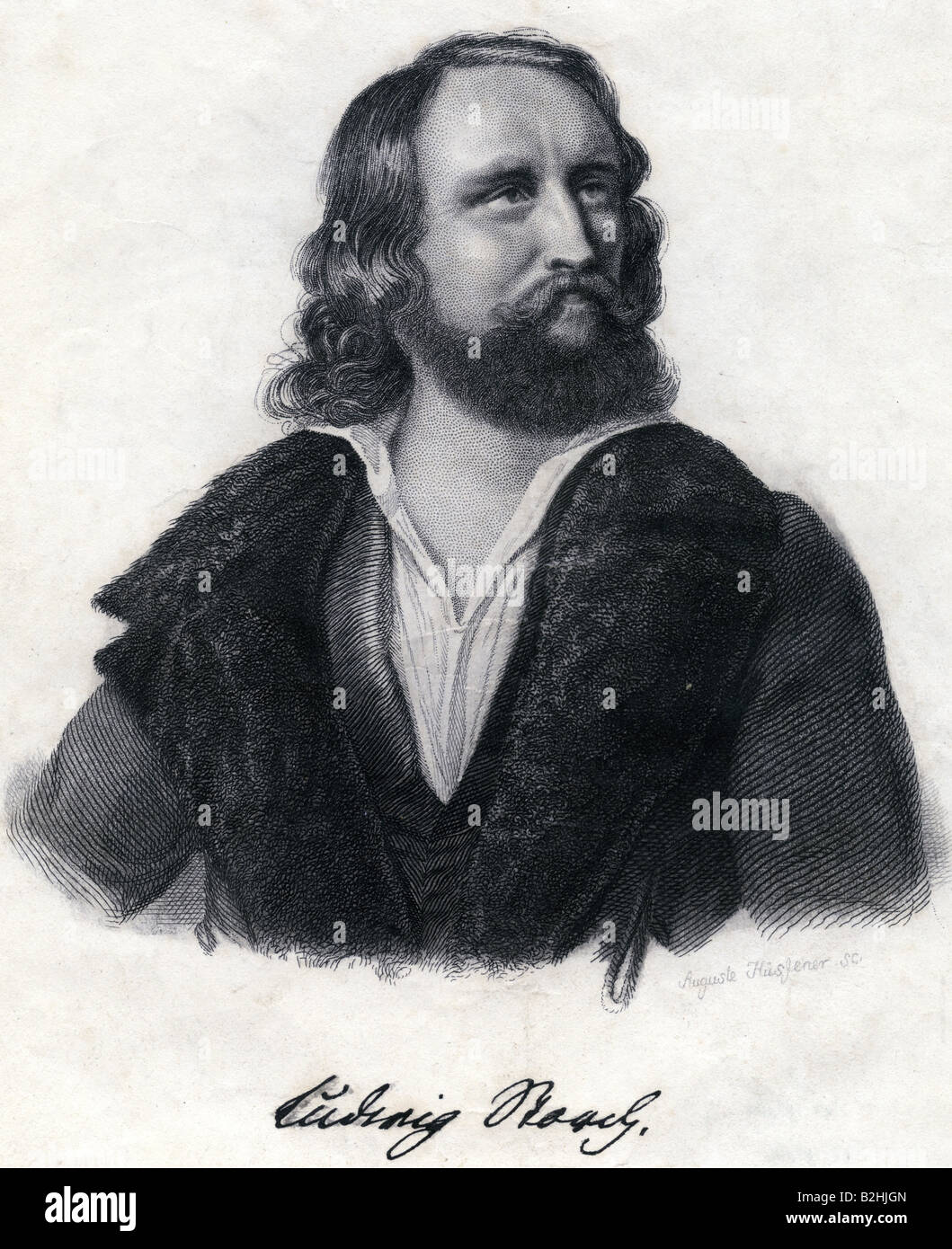Storch, Ludwig, 14.4.1803 - 5.2.1881, autore tedesco / scrittore, a mezza lunghezza e incisione in acciaio da Auguste Hüssener, secolo XIX, , artista del diritto d'autore non deve essere cancellata Foto Stock
