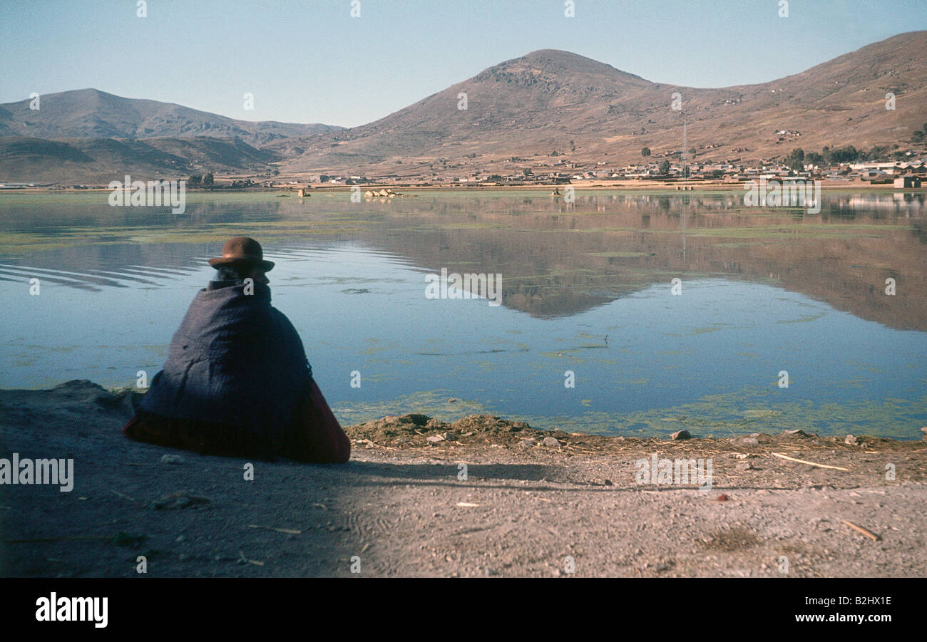 Geografia / viaggio, Perù, paesaggi, Lago Titicaca, 1964, Foto Stock