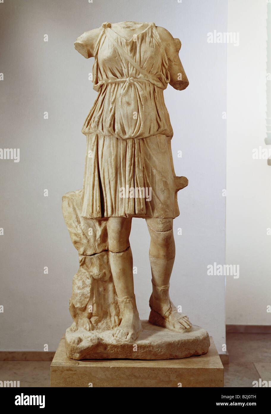 Diana, dea romana della caccia, scultura, Rheinisches Landesmuseum Trier, lunghezza intera, Foto Stock