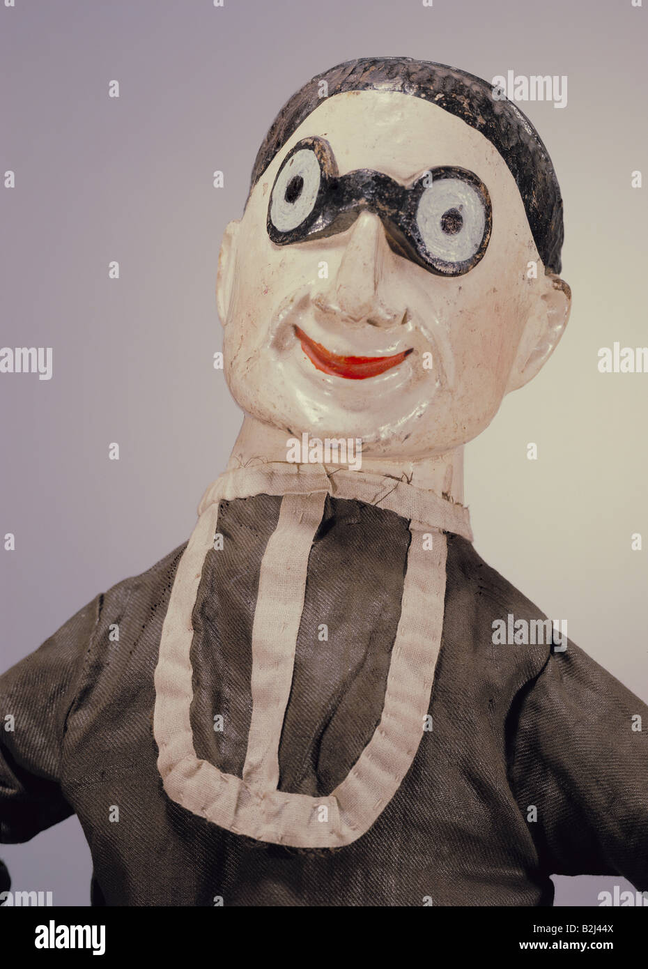 Teatro, teatro delle marionette, marionette a mano, figura 'Advocat', Francia, papier-mache, circa 1900, Stadtmuseum, Monaco, , Foto Stock