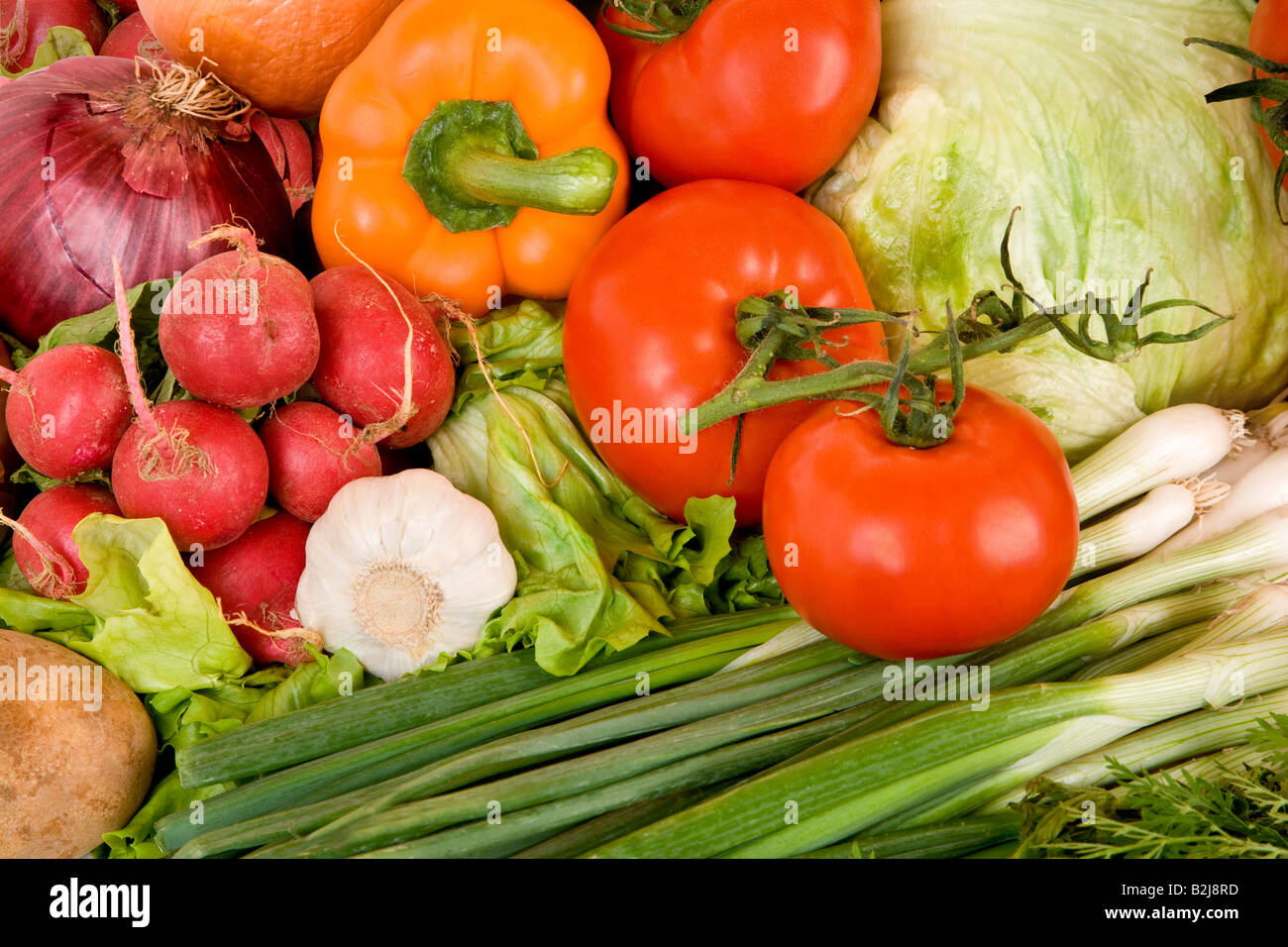 Si tratta di una chiusura di verdure colorate Foto Stock