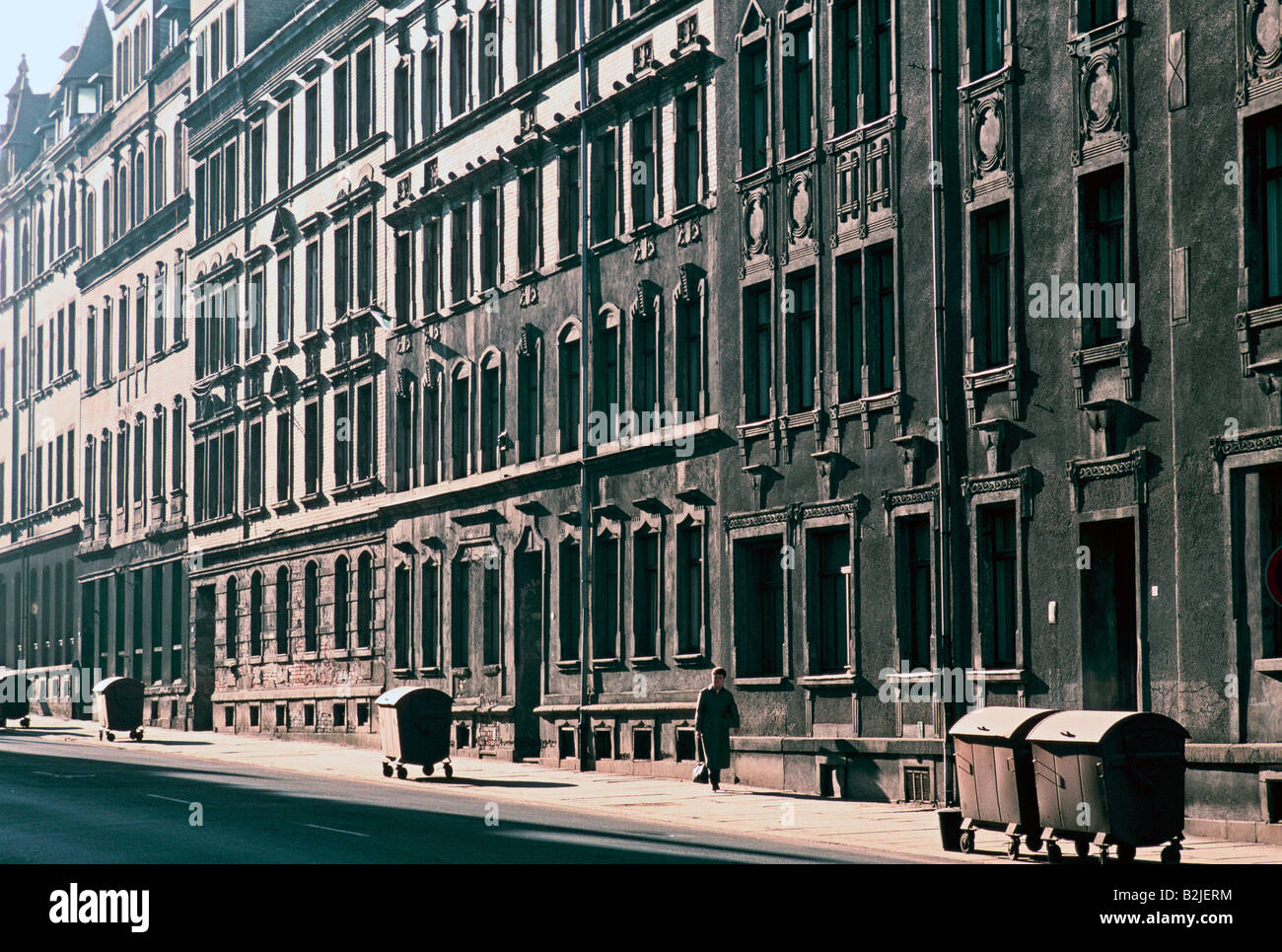 Strada di Chemnitz Germania est Foto Stock