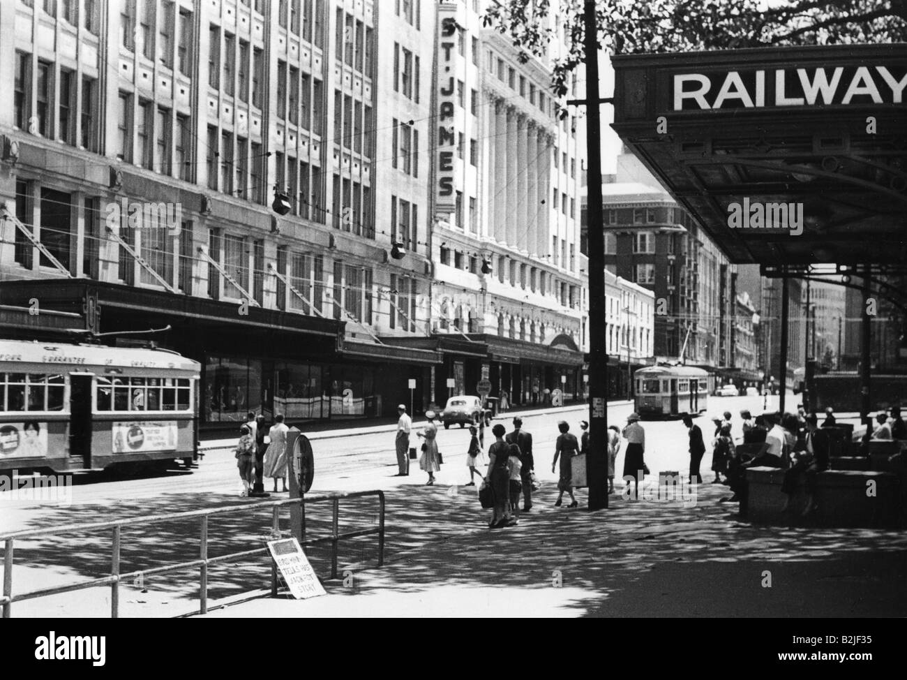 Geografia / viaggio, Australia, città, Sydney, traffico, St. James ferrovia, 1950s, Foto Stock
