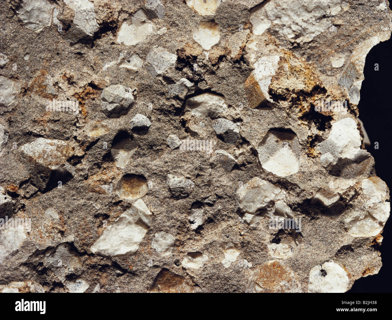Geologia, pietra, minerali, Leucite, il Lago di Bracciano, Italia, collezione privata, Additional-Rights-Clearance-Info-Not-Available Foto Stock