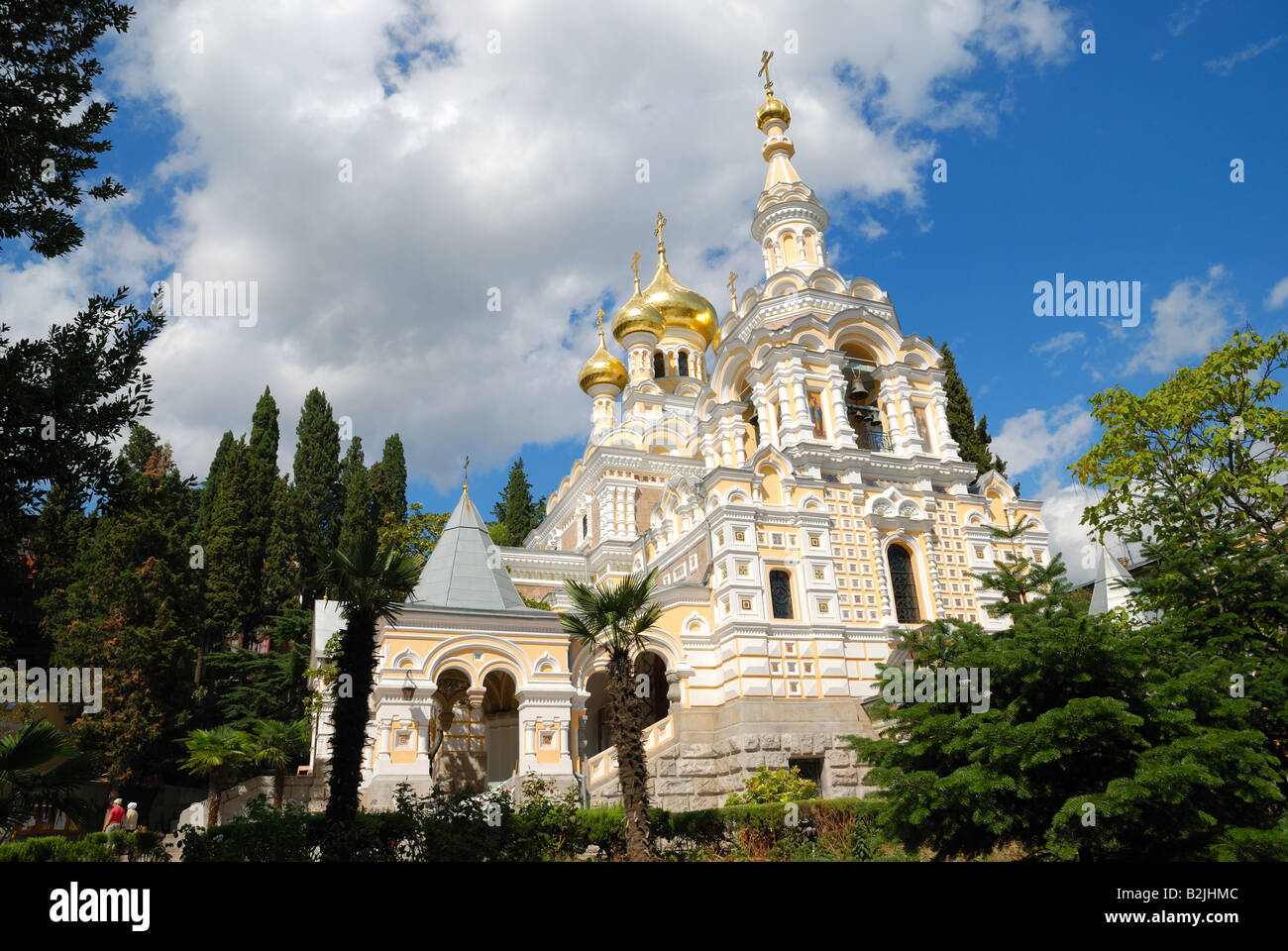 San Alexander Nevsky's Cathedral di Yalta, Crimea, Ucraina Foto Stock