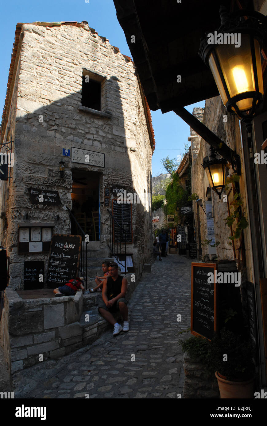 Villaggio di Les Baux de Provence Francia Foto Stock