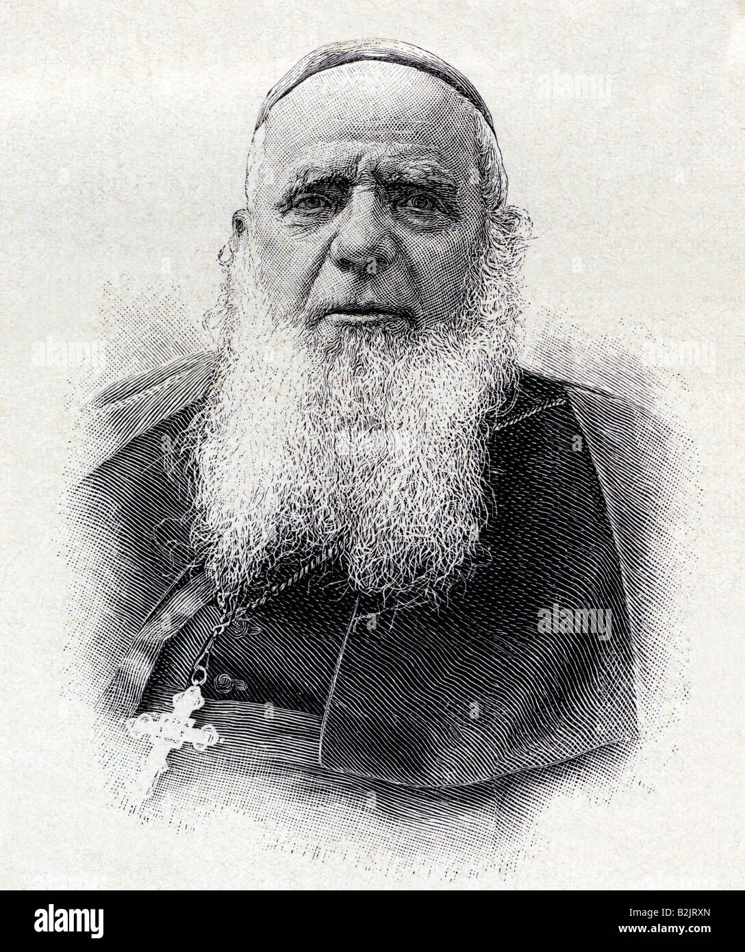 Massaia, Guglielmo, 8.6.1809 - 6.8.1889, Clergyman italiano, ritratto, incisione in legno, circa 1885, , Foto Stock