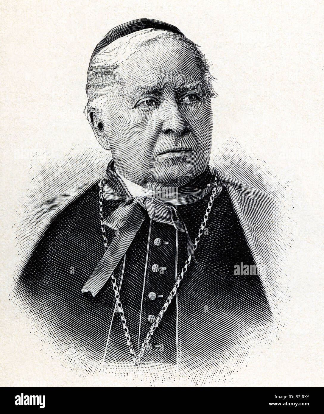 Sacconi, Carlo, 9.5.1808 - 25.2.1889, Clergyman italiano, ritratto, incisione in legno, circa 1885, , Foto Stock