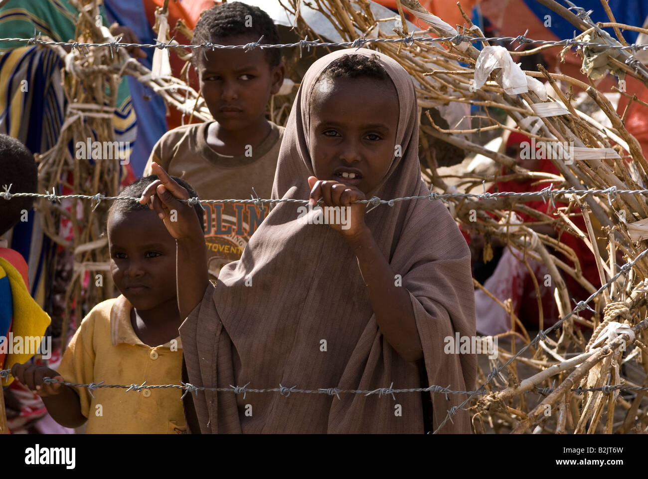 Rifugiati somali in Etiopia. Foto Stock