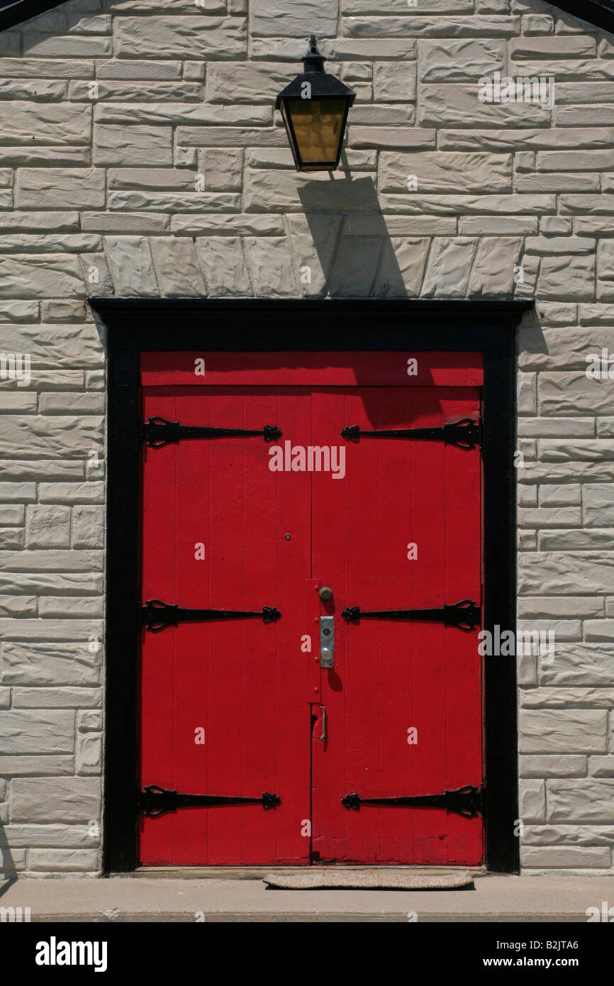 Porte sulla Chiesa anglicana, Sioux City Iowa Foto Stock