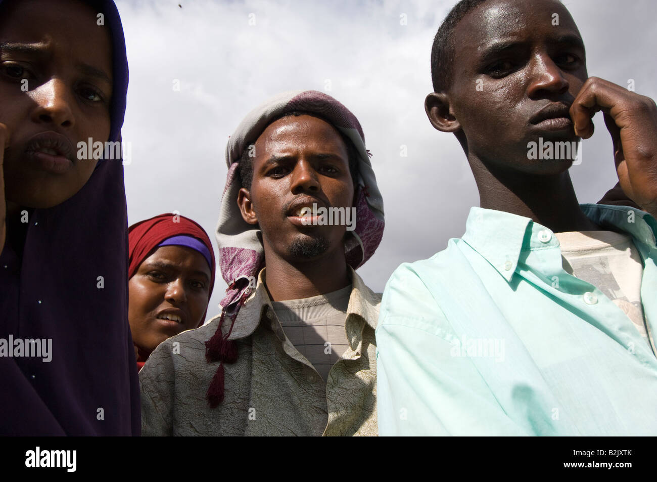 Rifugiati somali in Etiopia. Foto Stock