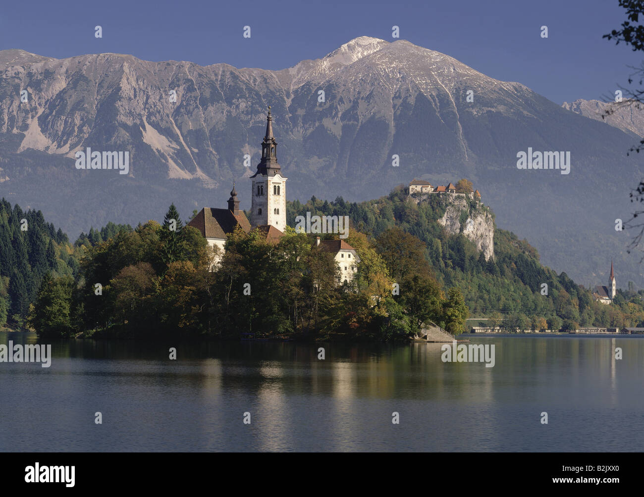 Geografia / viaggi, Slovenia Alta Carniola, Bled, chiese , Additional-Rights-Clearance-Info-Not-Available Foto Stock