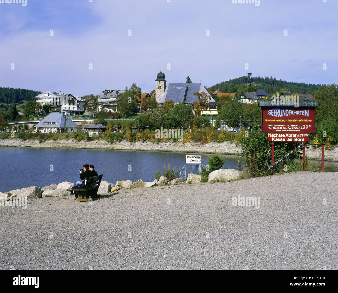 Geografia / viaggi, GERMANIA Baden-Wuerttemberg (sud della Foresta Nera), Schluchsee, lakeshore, Additional-Rights-Clearance-Info-Not-Available Foto Stock