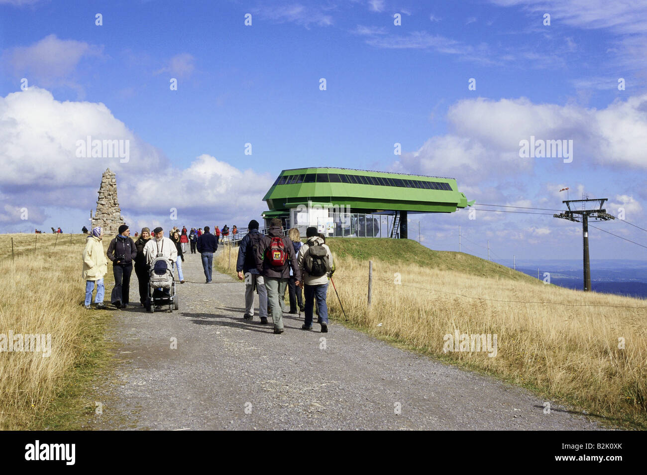 Trasporti / trasporto ferroviario, funivia, Feldbergbahn, stazione, Feldberg, Südschwarzwald (sud della Foresta Nera), Germania, turisti, Additional-Rights-Clearance-Info-Not-Available Foto Stock