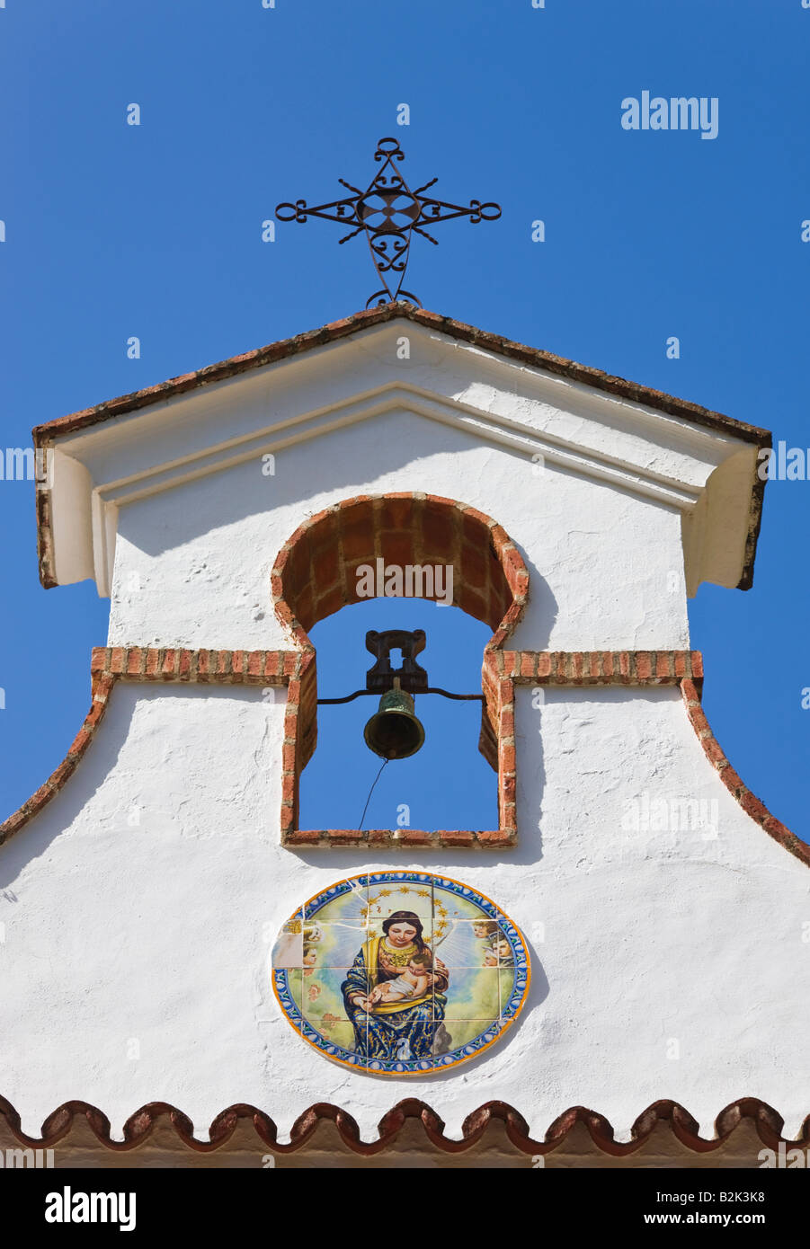 Campanile di Villaverde eremo vicino a Ardales e El Chorro entroterra Costa del Sol Malaga Provincia Spagna Foto Stock