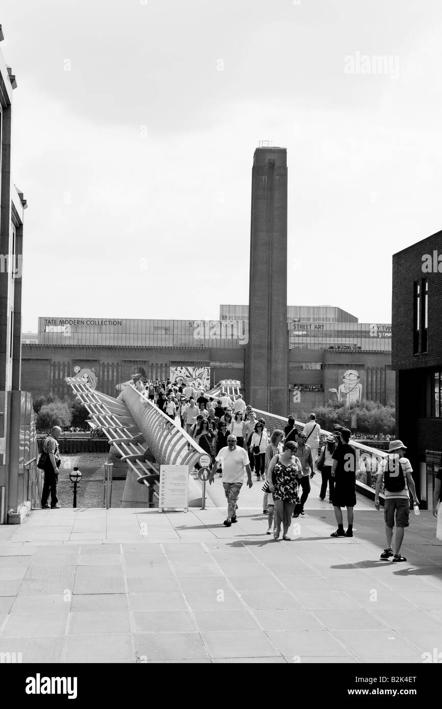 Millennium Bridge London REGNO UNITO Foto Stock