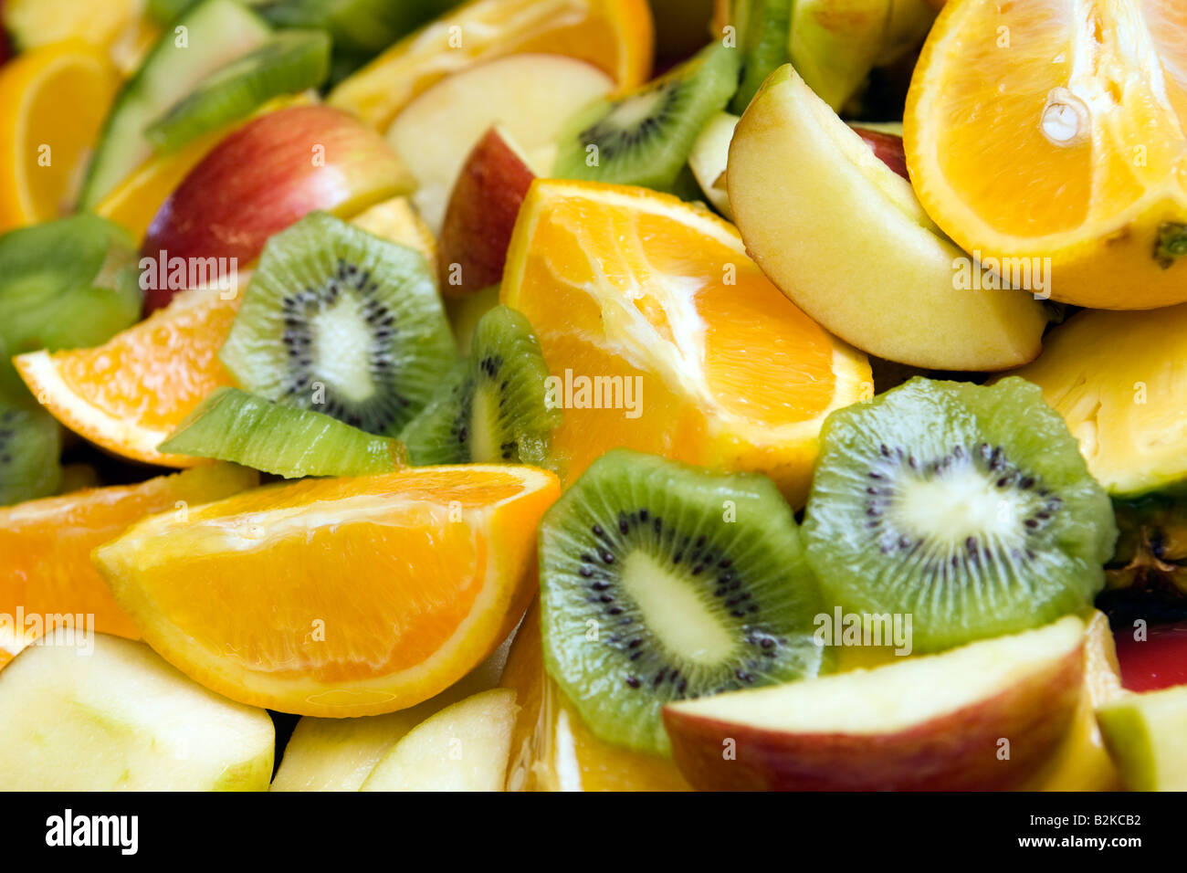 I pasti scolastici ciotola di insalata di frutta fresca Foto Stock