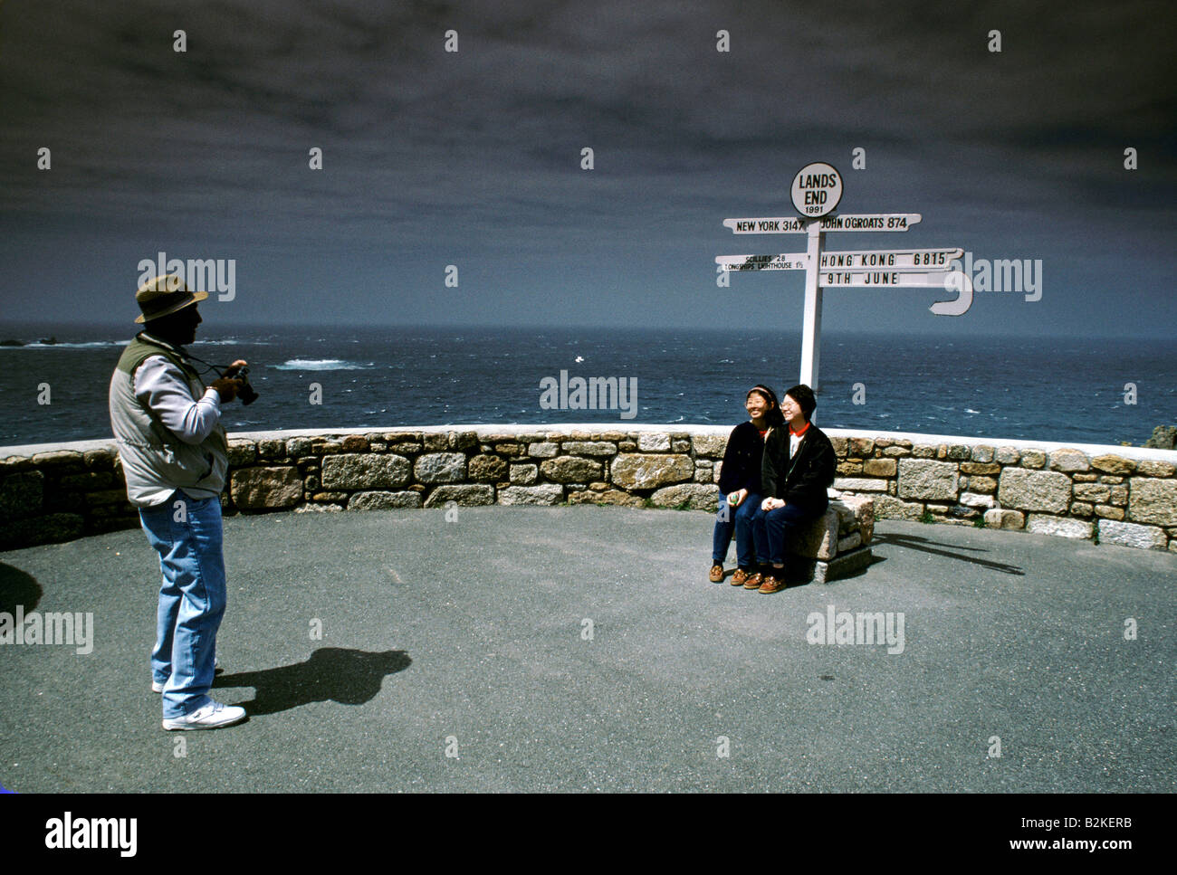 Lands End cornwall 1991 Foto Stock