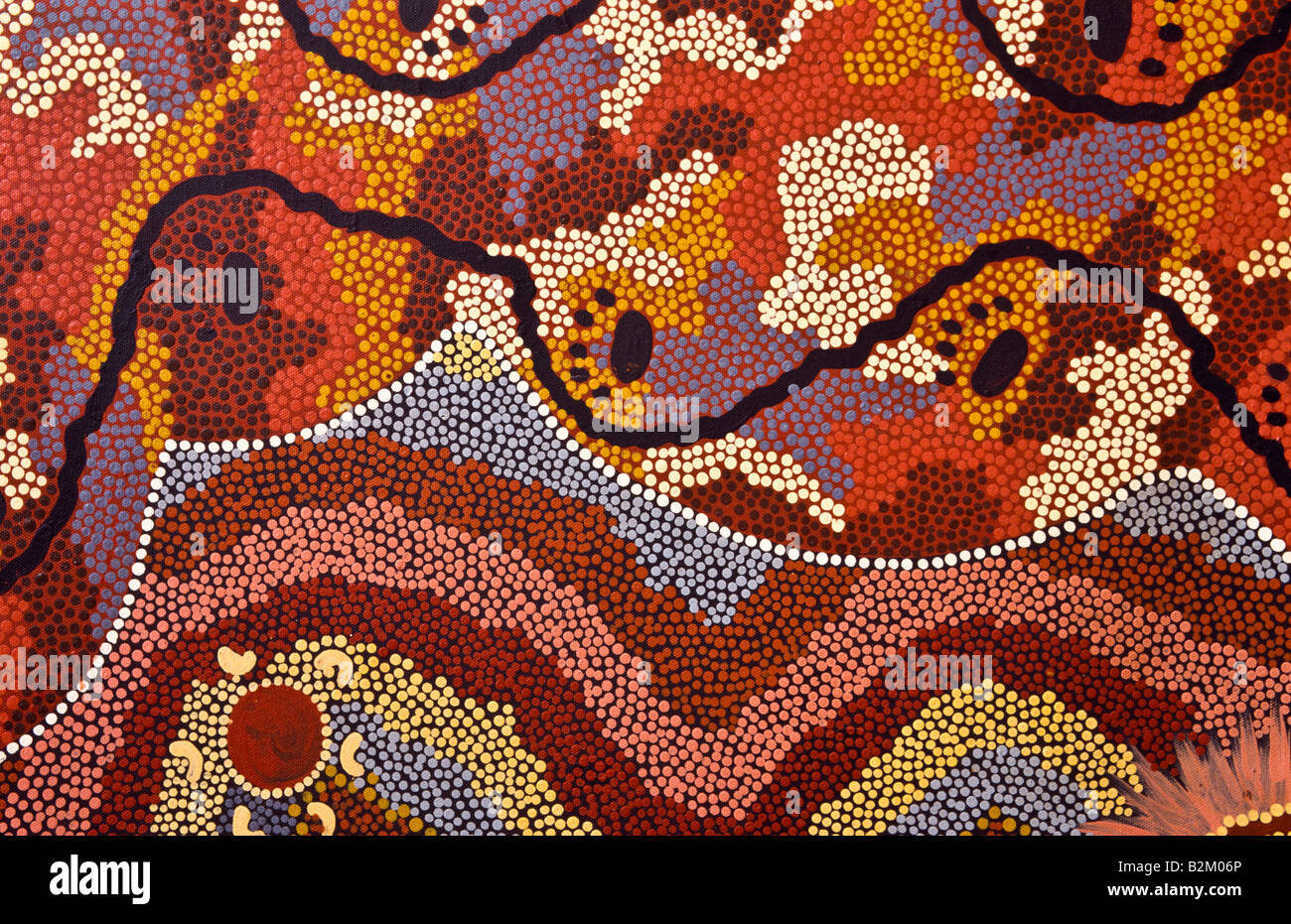 Aboriginal ^dot pittura Australia Foto Stock