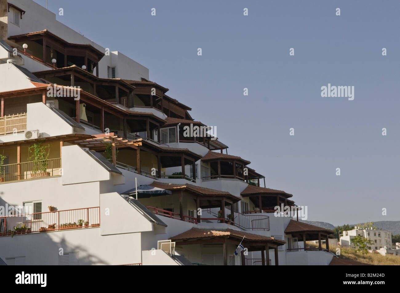 Design insolito casa alla periferia della città Foto Stock