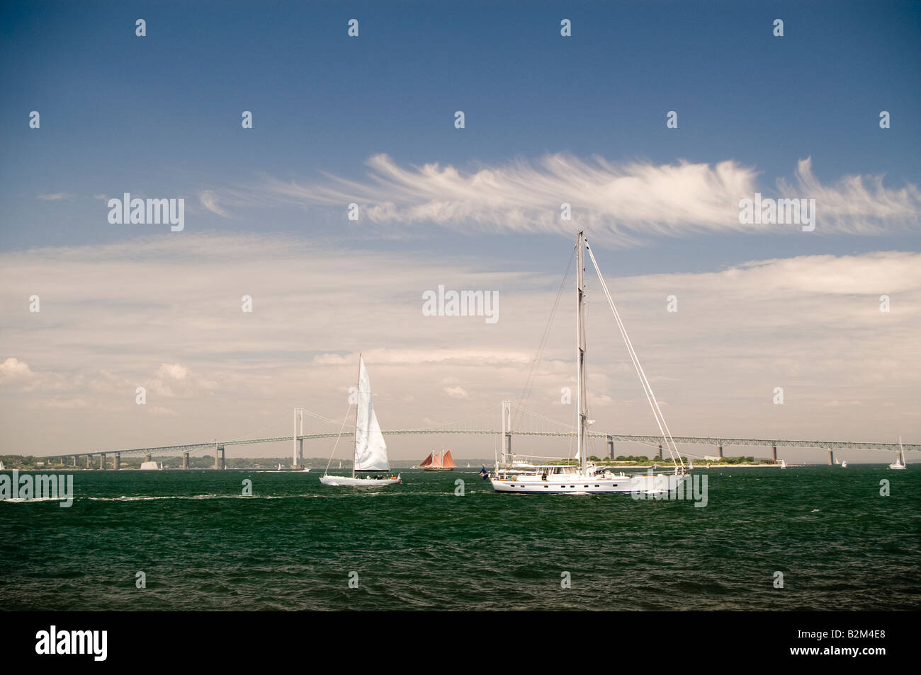 Claiborne Pell Newport Bridge Foto Stock